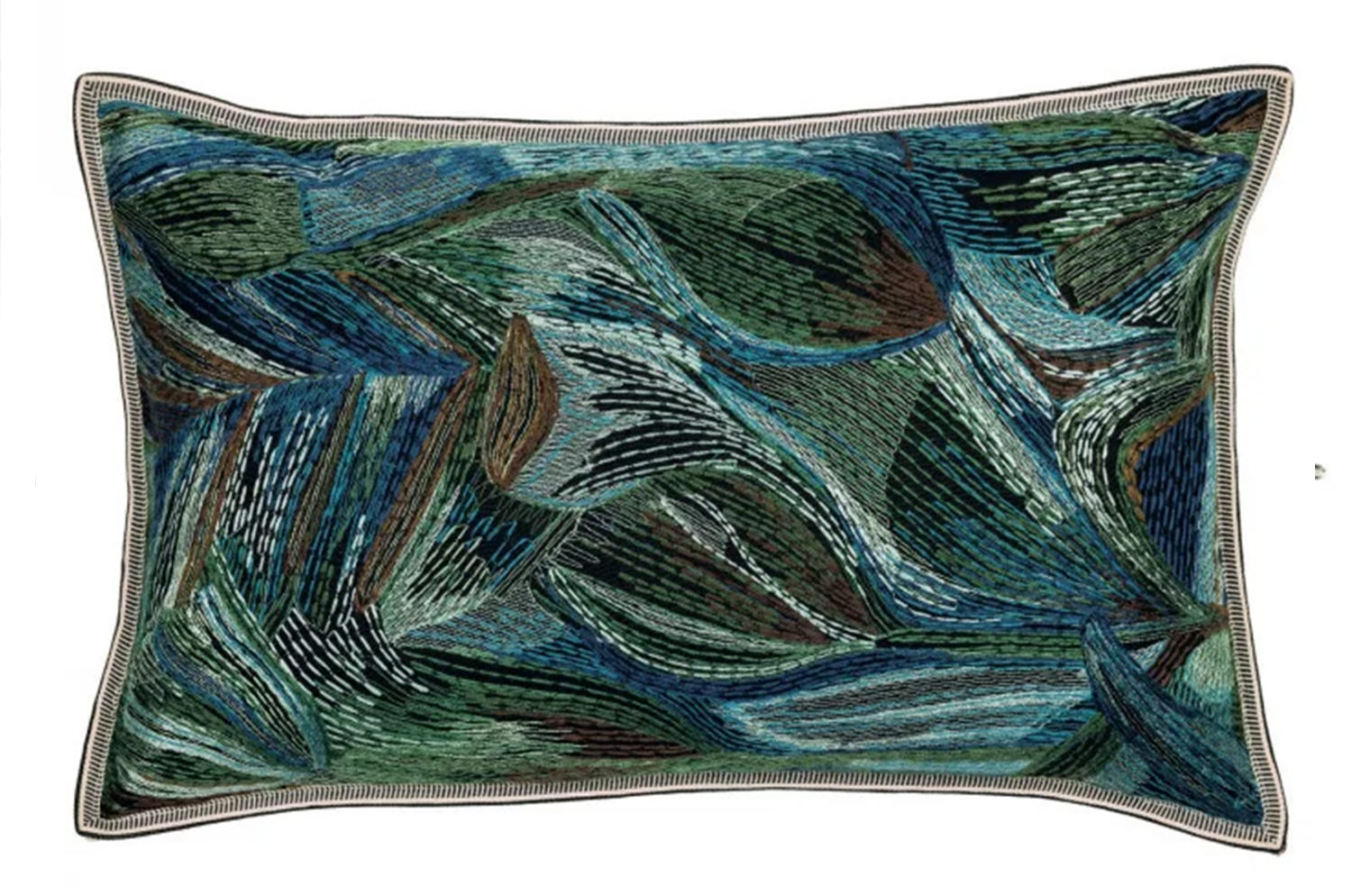 【海外取寄品】CASAMANCE IRIDIS イリディス クッションカバー(Multico bleu) 50×30cm