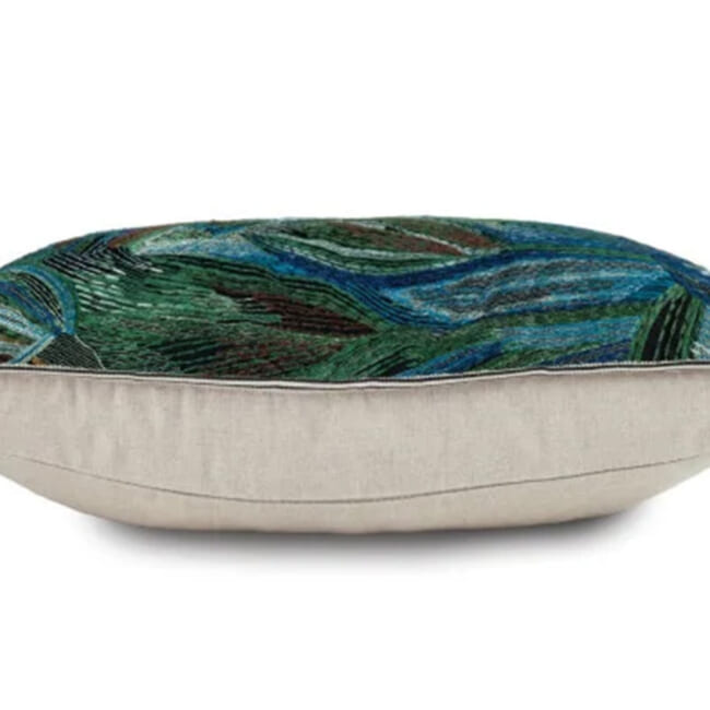 【海外取寄品】CASAMANCE IRIDIS イリディス クッションカバー(Multico bleu) 50×30cm