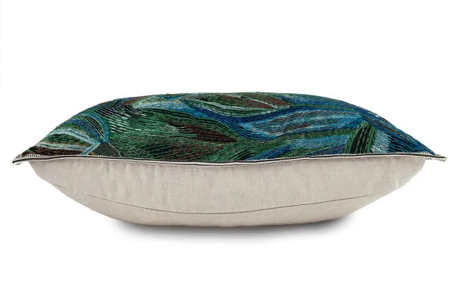 【海外取寄品】CASAMANCE IRIDIS イリディス クッションカバー(Multico bleu) 50×30cm