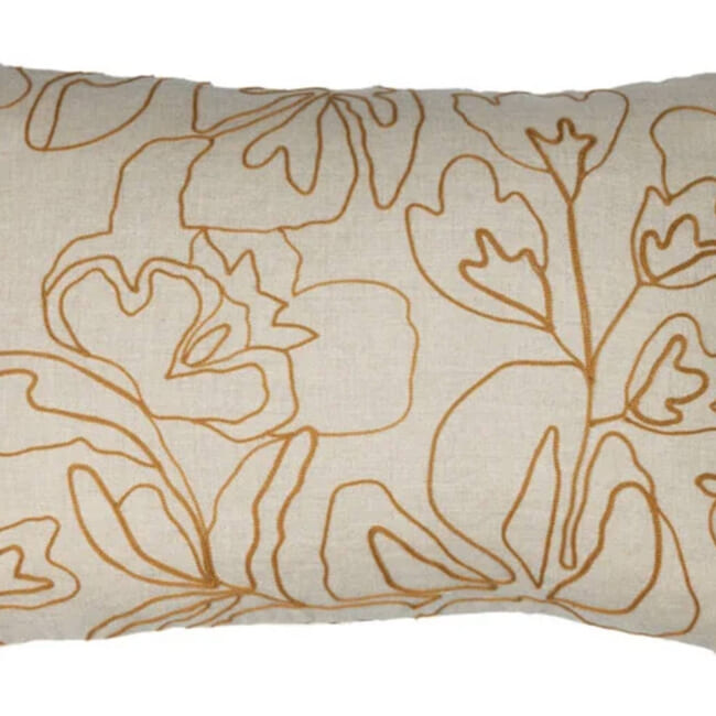 【海外取寄品】CASAMANCE LOMASI ロマシ クッションカバー(Ocre naturel) 60×40cm