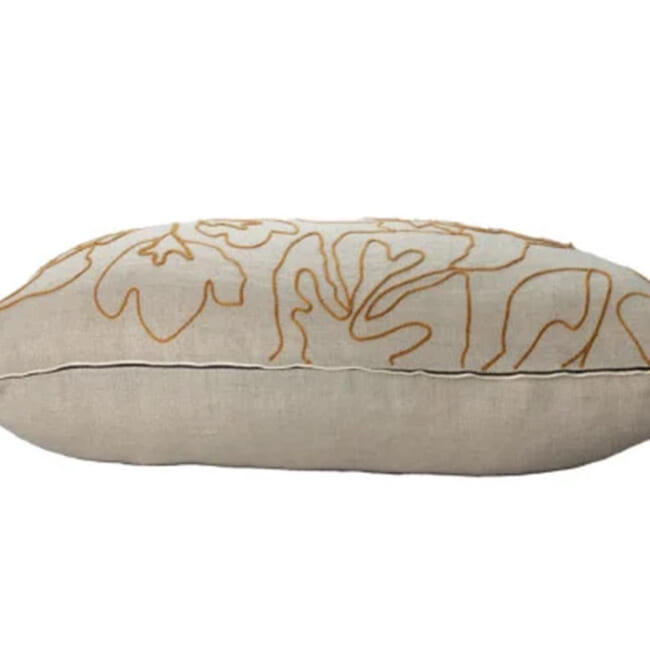 【海外取寄品】CASAMANCE LOMASI ロマシ クッションカバー(Ocre naturel) 60×40cm