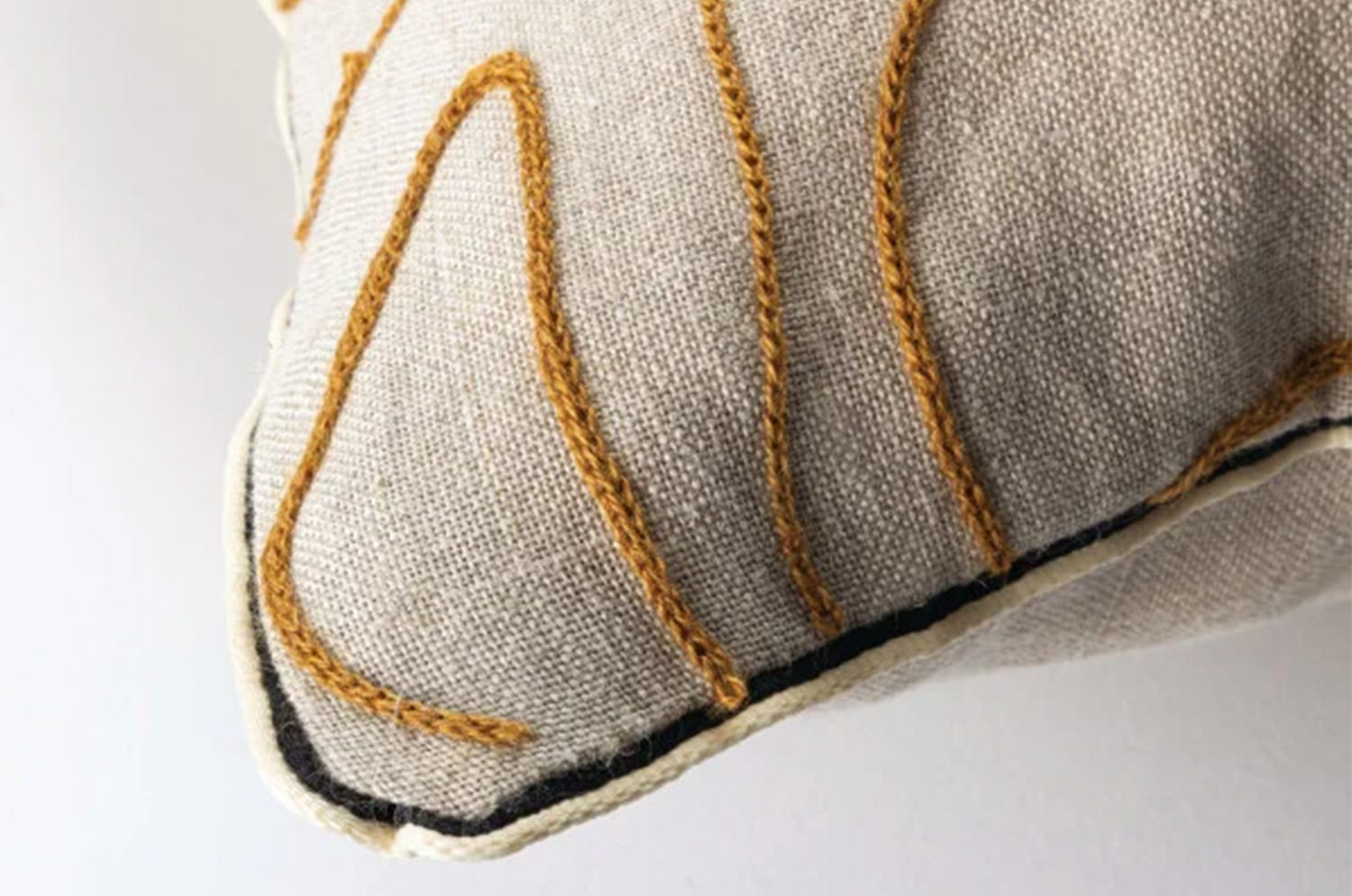 【海外取寄品】CASAMANCE LOMASI ロマシ クッションカバー(Ocre naturel) 60×40cm