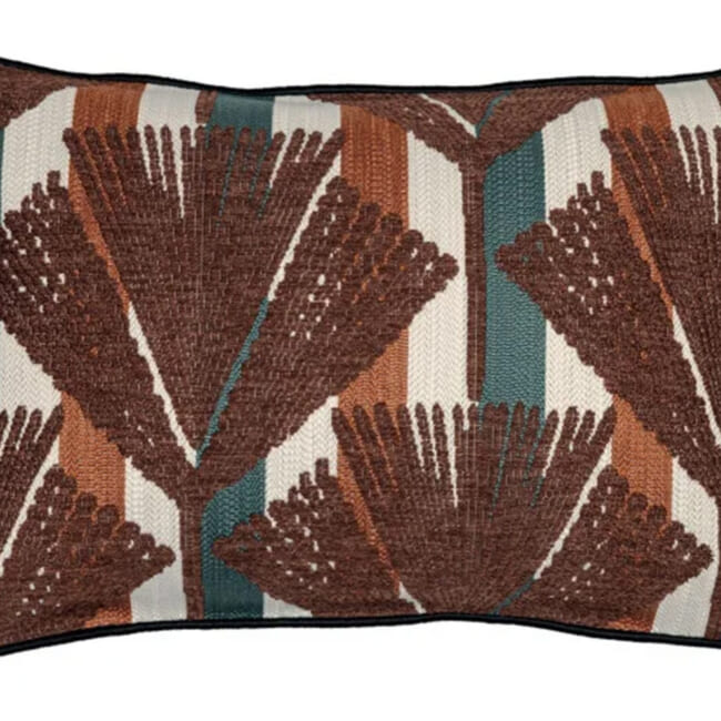 【海外取寄品】CASAMANCE MADÈRE マディラ クッションカバー(Multico terracota foncé) 60×40cm