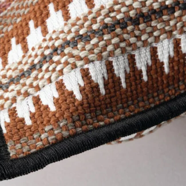 【海外取寄品】CASAMANCE SERAPE セラペ クッションカバー(Rouge terre taupe) 45×45cm