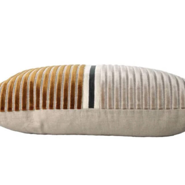 【海外取寄品】CASAMANCE ZEBU ゼビュ クッションカバー(Marron glace camel) 60×40cm