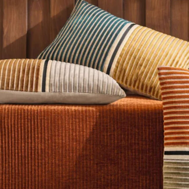 【海外取寄品】CASAMANCE ZEBU ゼビュ クッションカバー(Marron glace camel) 60×40cm