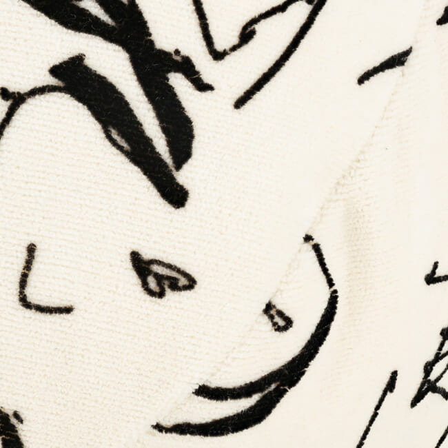 【海外取寄品】kirkbydesign(カークビー・デザイン) Scribble クッション(Monochrome) 直径35cm 中材付