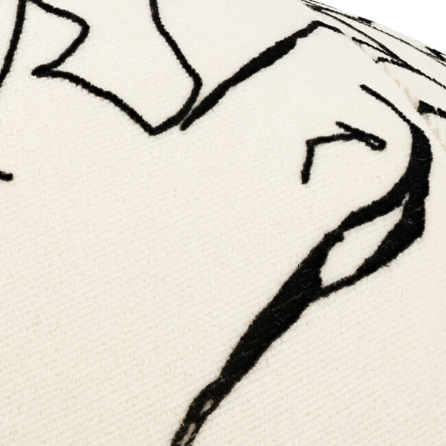 【海外取寄品】kirkbydesign(カークビー・デザイン) Scribble クッション(Monochrome) 直径35cm 中材付