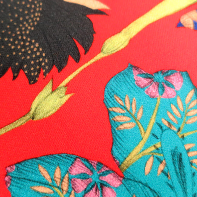 The French cotton コットン100% French＆Italian キモノフラワー クッションカバー 45×45cm