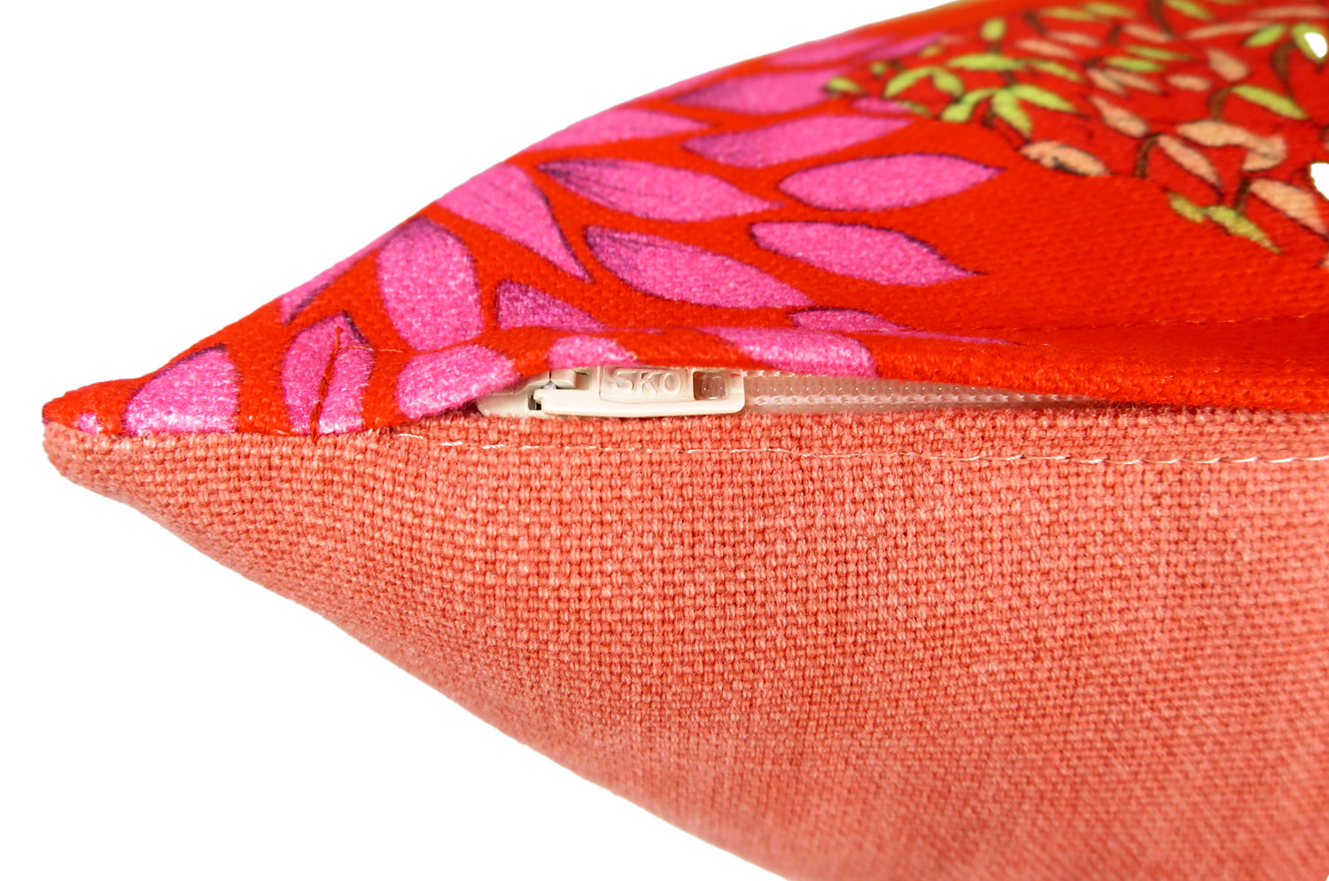 The French cotton コットン100% French＆Italian キモノフラワー クッションカバー 45×45cm