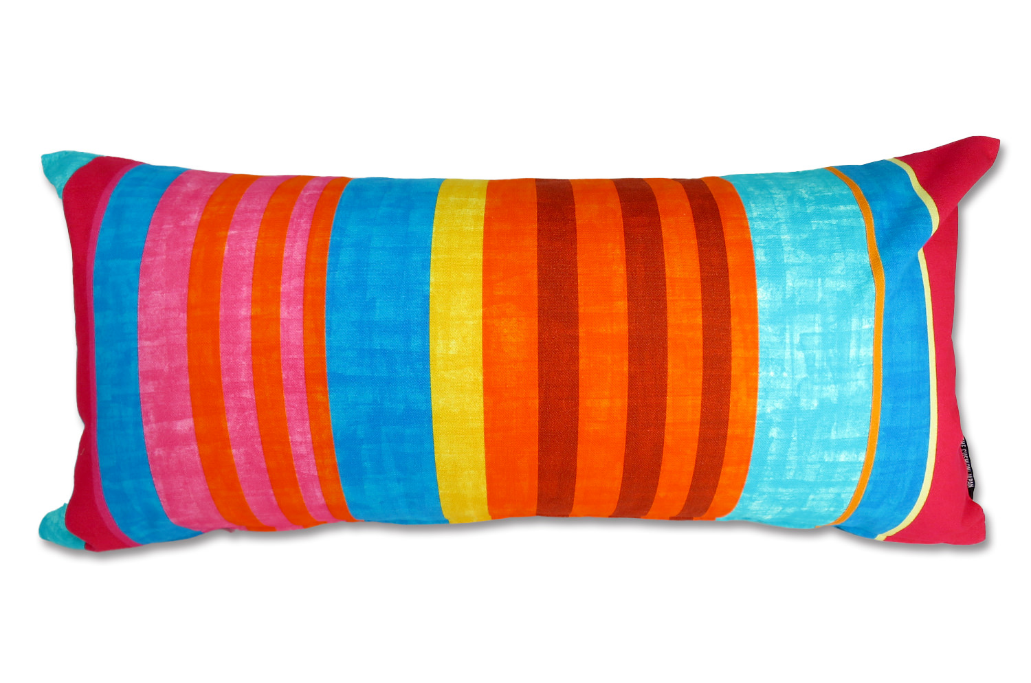 The French cotton マルチストライプ フレンチコットン100% クッション 65×32cm 中材付