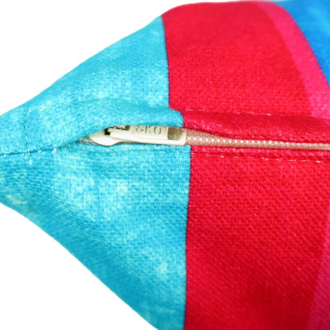 The French cotton マルチストライプ フレンチコットン100% クッション 65×32cm 中材付