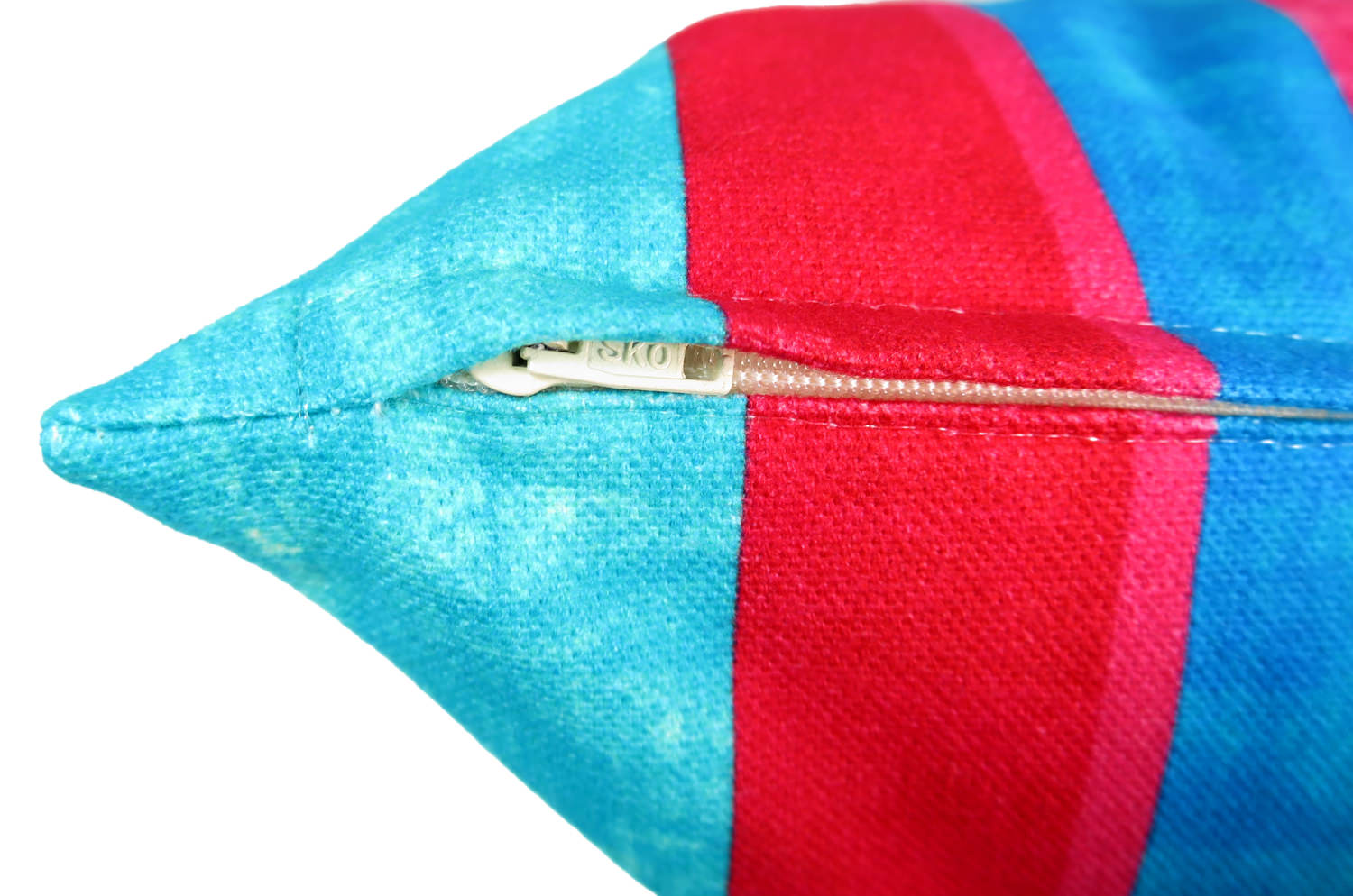 The French cotton マルチストライプ フレンチコットン100% クッション 65×32cm 中材付