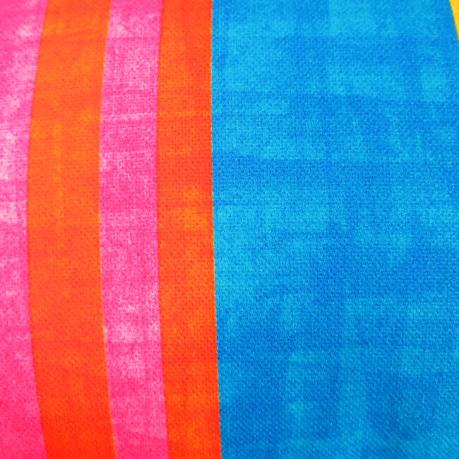 The French cotton マルチストライプ フレンチコットン100% クッション 65×32cm 中材付