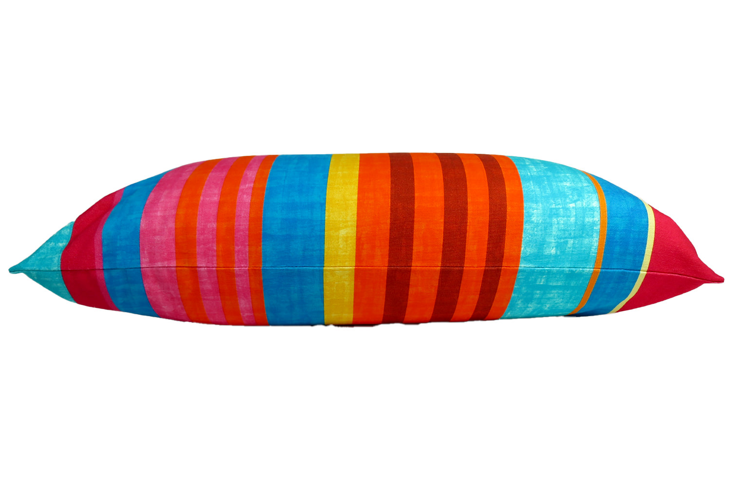 The French cotton マルチストライプ フレンチコットン100% クッション 65×32cm 中材付