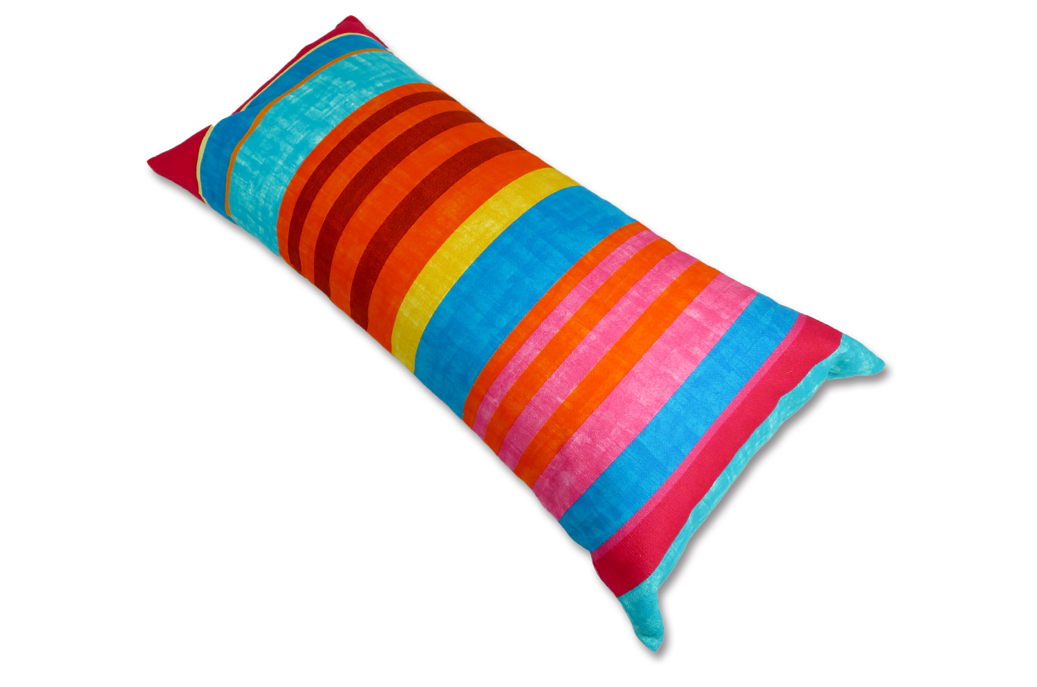 The French cotton マルチストライプ フレンチコットン100% クッション 65×32cm 中材付