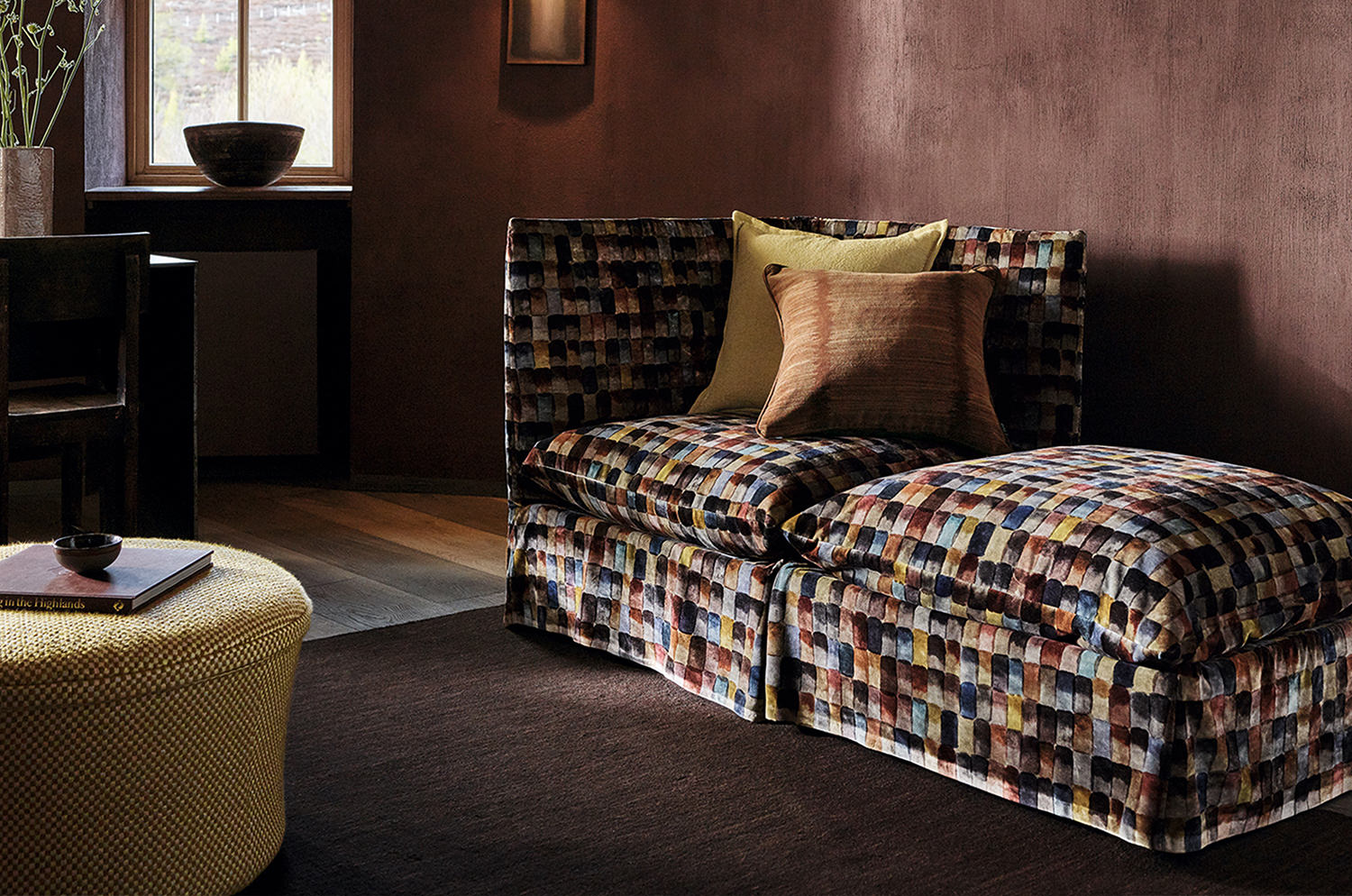 【海外取寄品】zinc(ジンク) Laughton クッション(Bornite) 55x35cm 中材付