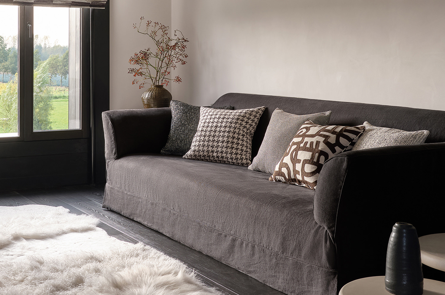 【海外取寄品】zinc(ジンク) Mayhem クッション(Dalmatian) 50x50cm 中材付