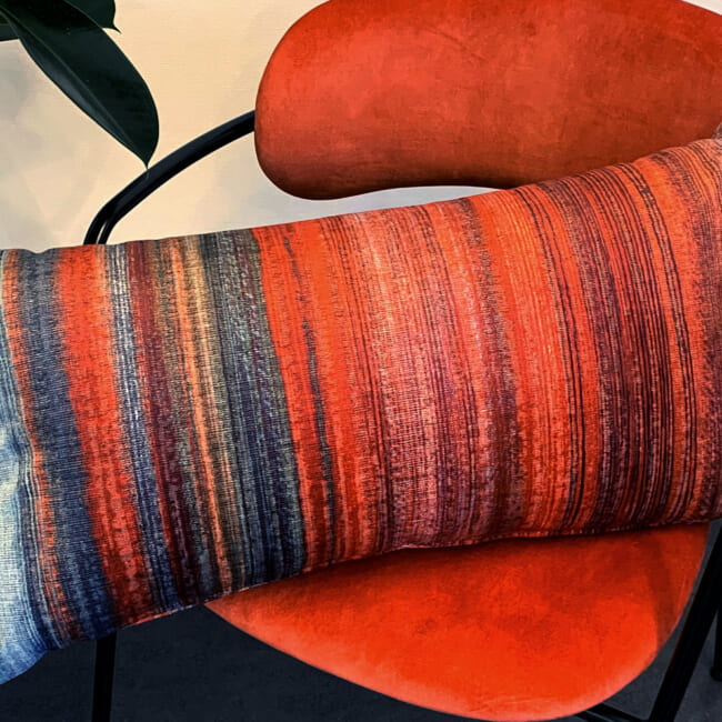 The Marrakech Sunset マラケシュ サンセット スペイン製 滑らかエコスエード クッション 65×34cm 中材付