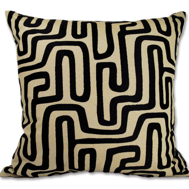 The Organic Maze 迷路柄 スタイルジャガード クッションカバー 45×45cm