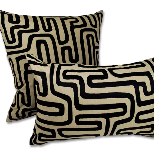 The Organic Maze 迷路柄 スタイルジャガード クッションカバー 45×45cm