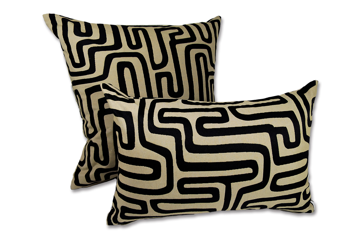 The Organic Maze 迷路柄 スタイルジャガード クッションカバー 45×45cm