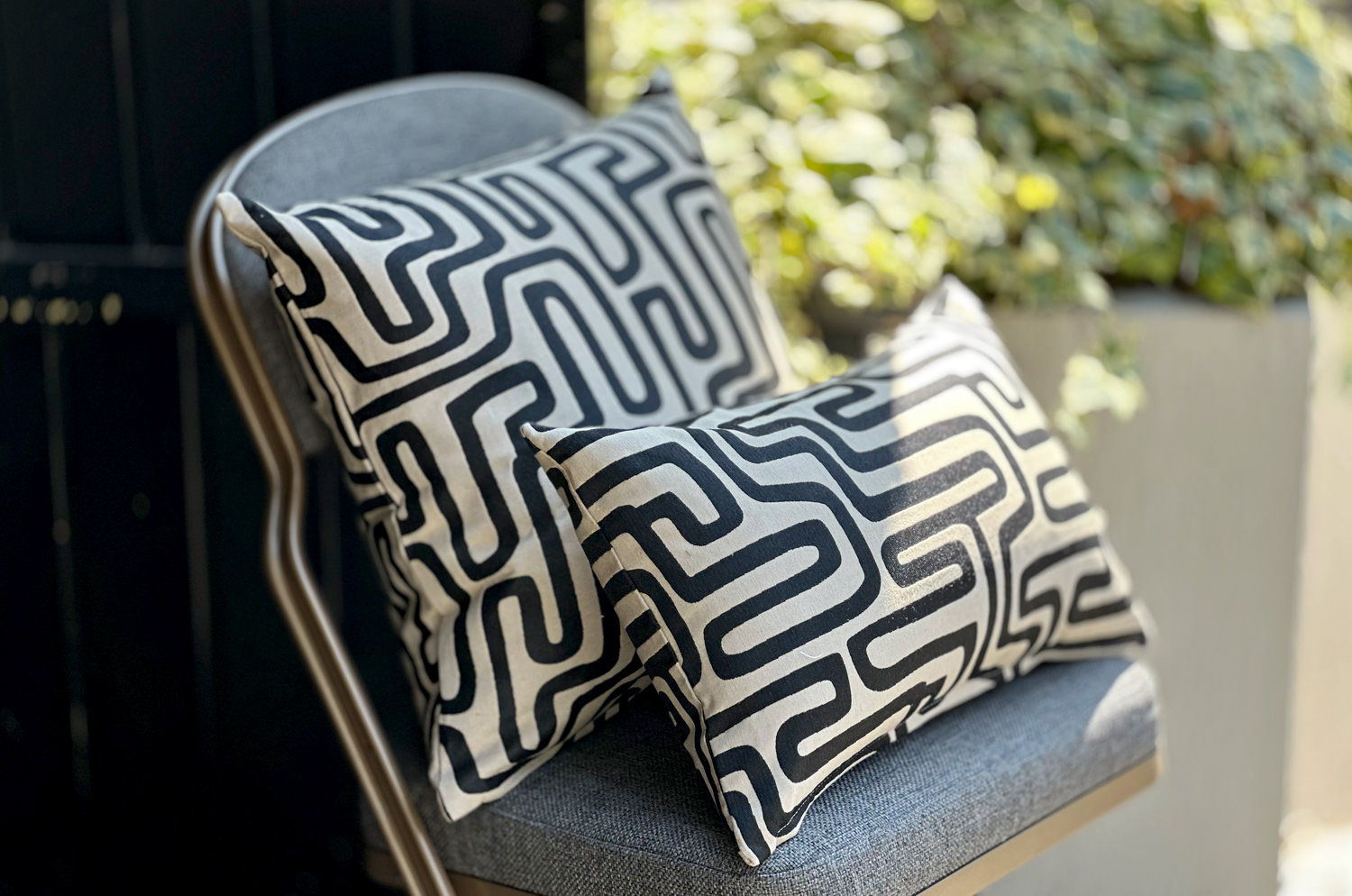 The Organic Maze 迷路柄 スタイルジャガード クッションカバー 45×45cm