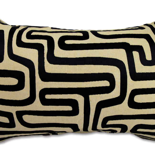 The Organic Maze 迷路柄 スタイルジャガード クッション 45×30cm 中材付