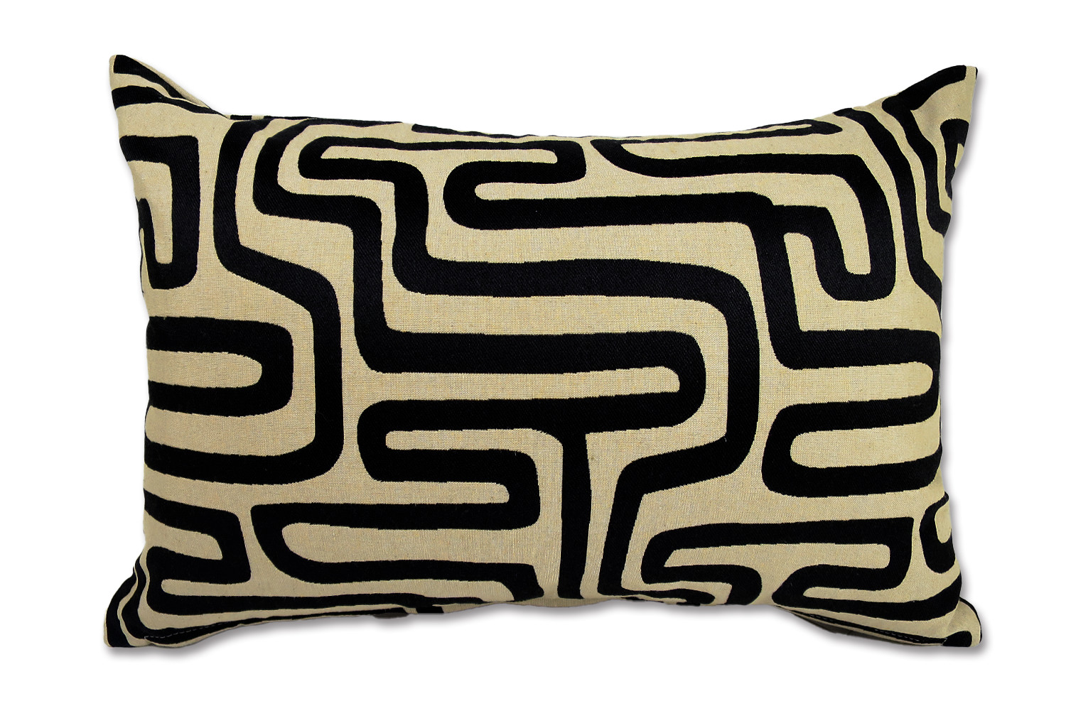 The Organic Maze 迷路柄 スタイルジャガード クッション 45×30cm 中材付