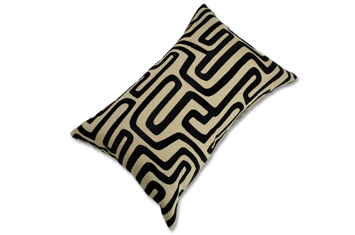 The Organic Maze 迷路柄 スタイルジャガード クッション 45×30cm 中材付