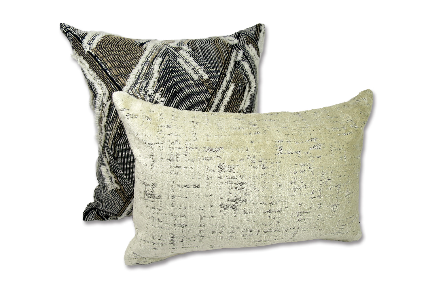 The SPHINX スフィンクス フレンチデザインベルベット クッション (グレージュ) 45×30cm 中材付