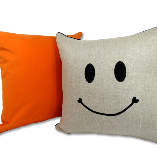 The Ultrasuede ウルトラスエード®︎HP クッションカバー (オレンジ) 45×45cm